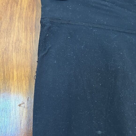 Nike Leggings Dri Fit Black Workout Cropped Capri Activewear Stretch Size Medium - Picture 4 of 10